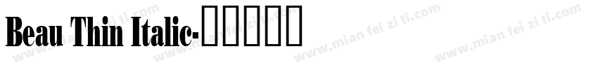 Beau Thin Italic字体转换